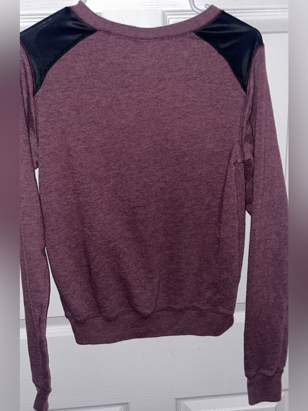 PINK Victoria's Secret Mauve Crewneck with Black Shoulder Panels - Picture 3 of 3